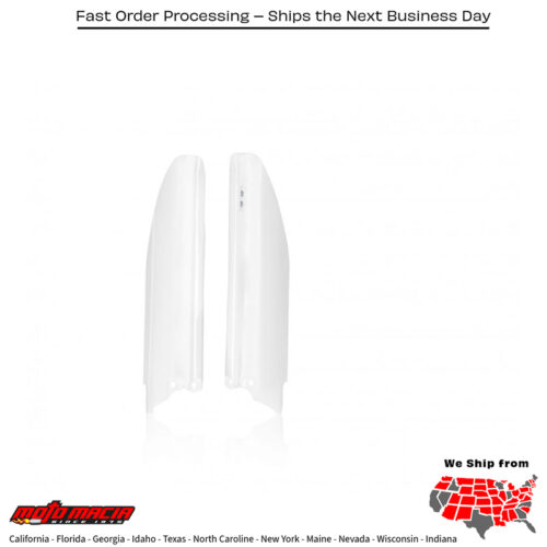 FORK COVERS WHITE Suzuki RM-Z450 2018-2024 Suzuki RM-Z250 2018-2024