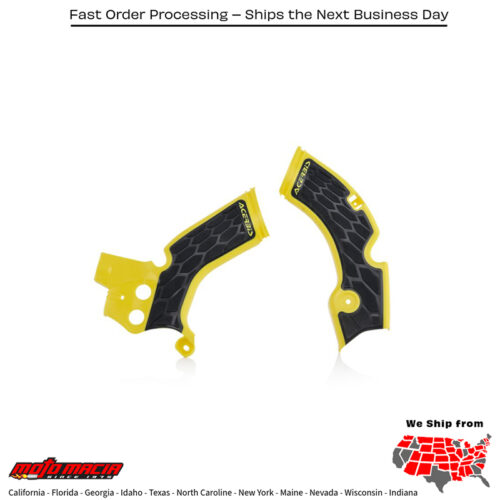 X-GRIP FRAME GUARD YELLOW/BLACK Suzuki RM-Z250 2015-2018