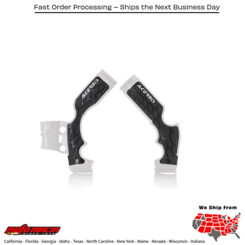 X GRIP FRAME GUARD WHITE/BLACK KTM 65 SX 2014-2023 Husqvarna TC 65 2017-2023