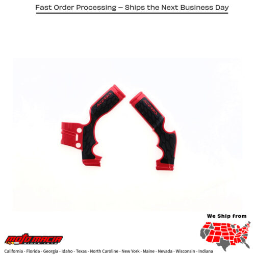X-GRIP FRAME GUARD KTM/HUS RED/BLACK Gas Gas Mc 65 2021-2021 Gas-Gas MC 65 2021-2023
