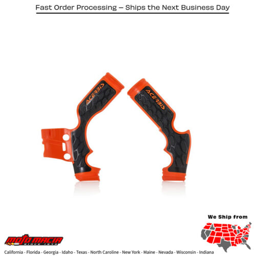 X-GRIP FRAME GUARD ORANGE/BLACK KTM 65 SXS 2014-2015 KTM 65 SX 2014-2023 Husqvarna TC 65 2017-2018