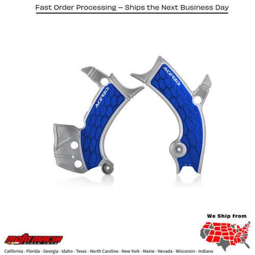 X-GRIP FRAME GUARD SILVER/BLUE Yamaha YZ450F 2018-2022 Yamaha YZ250F 2019-2023 Yamaha YZ250FX 2019-2024 Yamaha YZ450FX 2018-2023 Yamaha WR450F 2019-2024 Yamaha WR250F 2020-2024