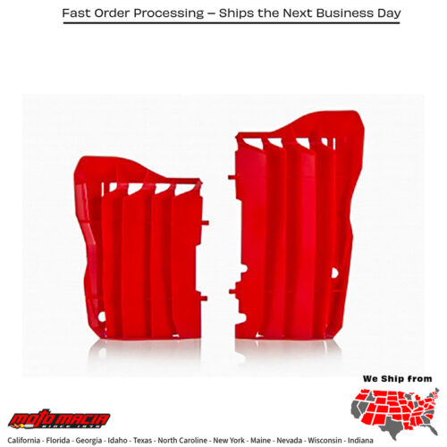 RADIATOR LOUVERS RED Honda CRF450RX 2017-2020 Honda CRF450R 2017-2020 Honda CRF450R-S 2022-2023