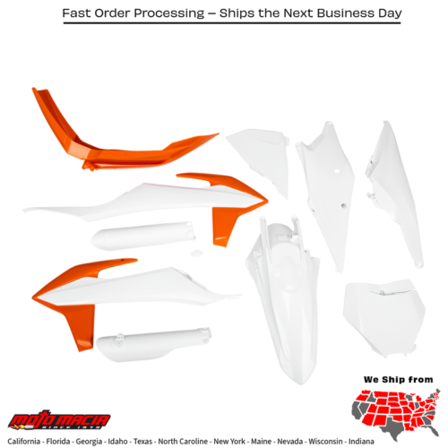 FULL PLASTIC KIT KTM ORIGINAL '22 KTM 450 SX-F 350 SX-F 250 SX-F 250 SX 125 SX 450 XC-F 350 XC-F 250 XC-F 450 SX-F Factory Edition 150 SX 300 XC 250 XC 125 XC 2019-2022