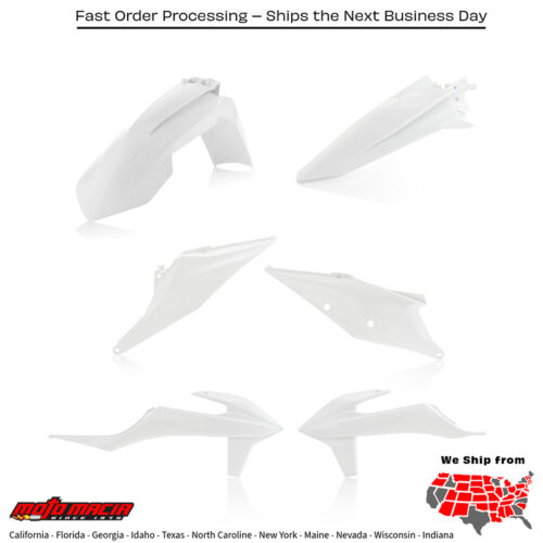 PLASTIC KIT WHITE KTM 450 SX-F 350 SX-F 250 SX-F 250 SX 150 SX 125 SX 450 XC-F 350 XC-F 250 XC-F 250 XC 125 XC 2019-2022