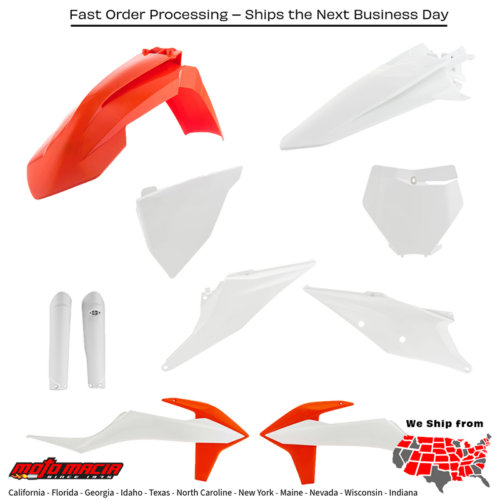 PLASTIC KIT KTM ORIGINAL '22 KTM 250 SX 150 SX 125 SX 300 XC 250 XC 300 XC TPi 250 XC TPi 125 XC 500 EXC-F 350 EXC-F 450 EXC-F 250 EXC-F 2019-2023