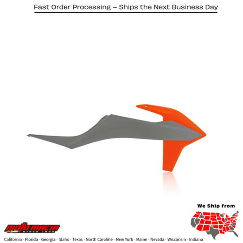 RADIATOR SHROUDS KTM GREY/ORANGE KTM 500 EXC-F 2020-2023 KTM 500 XCF-W 2020-2022 KTM 350 XCF-W 2020-2022 KTM 300 XC-W TPi 2020-2022 KTM 250 XC-W TPi 2020-2022 KTM 150 XC-W TPi 2020-2022 KTM 350 EXC-F 2020-2023 KTM 450 EXC-F 2020-2023 KTM 45