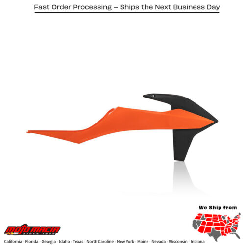 RADIATOR SHROUD ORANGE/BLACK KTM 300 XC-W TPi 2019-2021 KTM 450 SX-F 2019-2022 KTM 350 SX-F 2019-2022 KTM 250 SX-F 2019-2022 KTM 250 SX 2019-2022 KTM 150 SX 2019-2022 KTM 125 SX 2019-2022 KTM 450 XC-F 2019-2022 KTM 350 XC-F 2019-2022 KTM 25