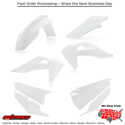 PLASTIC KIT WHITE Husqvarna TC 125 TC 250 FC 250 FC 350 FC 450 FC 450 Rockstar Edition 2019-2022