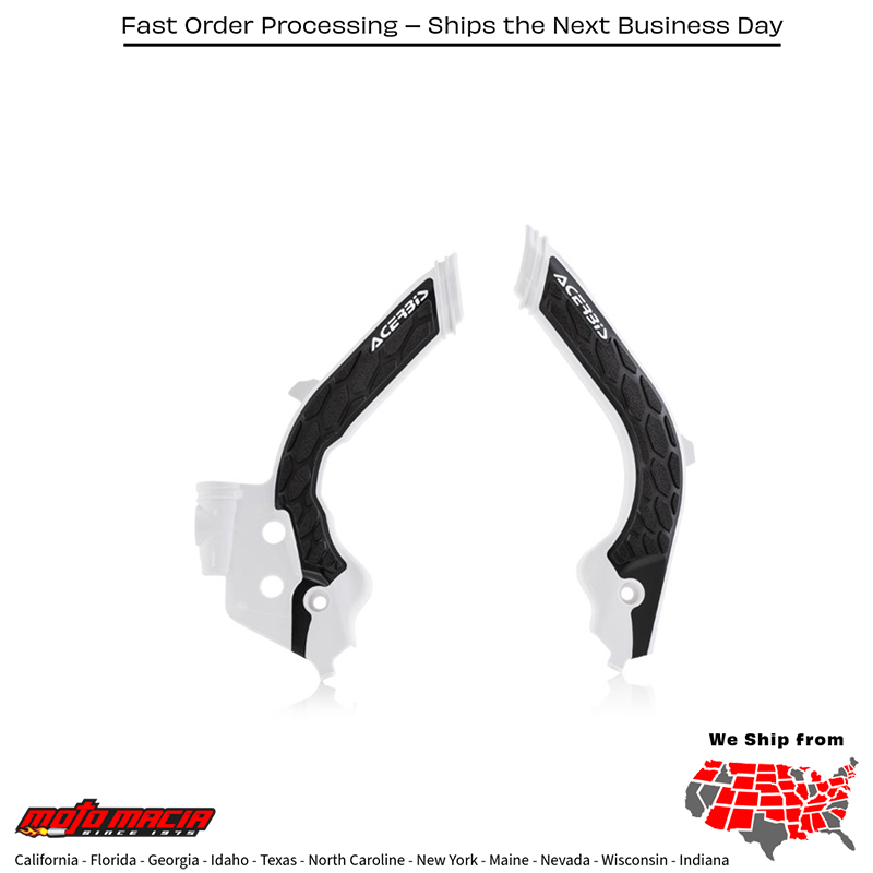 X-GRIP FRAME GUARD HUS WHITE/BLACK Husqvarna TC 125 2019-2022 Husqvarna TC 250 2019-2022 Husqvarna FC 250 2019-2022 Husqvarna FC 350 2019-2022 Husqvarna FC 450 2019-2022 Husqvarna FC 450 Rockstar Edition 2019-2020 Husqvarna TE 300i 2020-2023 Husqvarna FE 2
