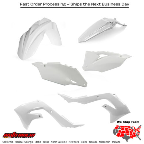 PLASTIC KIT WHITE Kawasaki KX250X KX450X KX250F KX450F 2019-2024