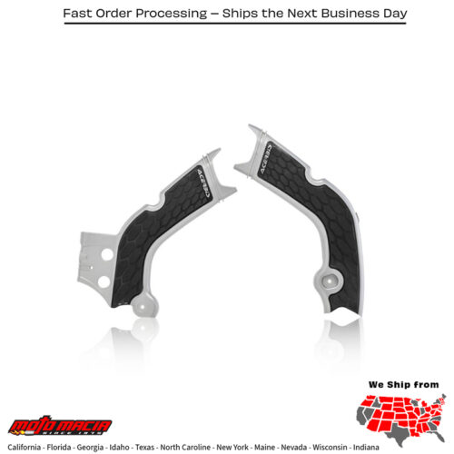 X-GRIP FRAME GUARDS BLACK Honda CRF450R 2019-2020 Honda CRF450RX 2019-2020 Honda CRF250R 2020-2021 Honda CRF250RX 2020-2021 Honda CRF450R-S 2022-2022
