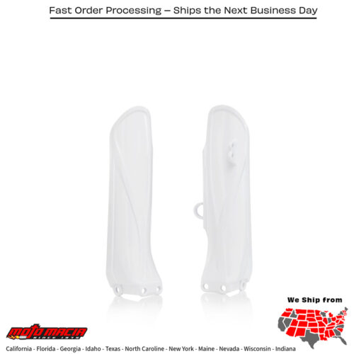 FORK GUARD WHITE Yamaha YZ85 2019-2024 Yamaha YZ85LW 2022-2024