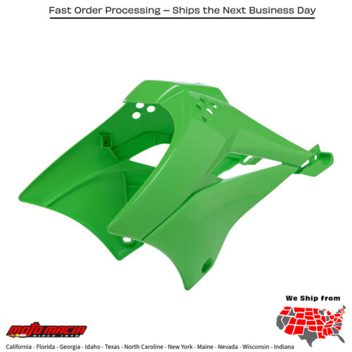 RADIATOR SHROUD GREEN Kawasaki KLX110 2010-2020 Kawasaki KLX110L 2010-2020 Kawasaki KLX110R 2021-2024 Kawasaki KLX110R L 2021-2024