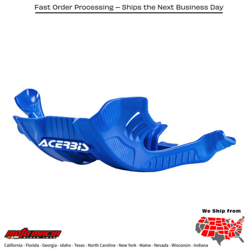 ACERBIS Skid Plate (protector de carter) BLUE/WHITE YAMAHA YZ125 06-24 YAMAHA YZ125X 20-24 YAMAHA YZ125 2006-2024 YAMAHA YZ125X 2020-2024