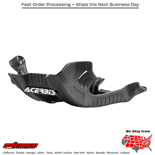 ACERBIS Skid Plate (protector de carter) BLACK/WHITE YAMAHA YZ125 06-24 YAMAHA YZ125X 20-24 YAMAHA YZ125 2006-2024 YAMAHA YZ125X 2020-2024