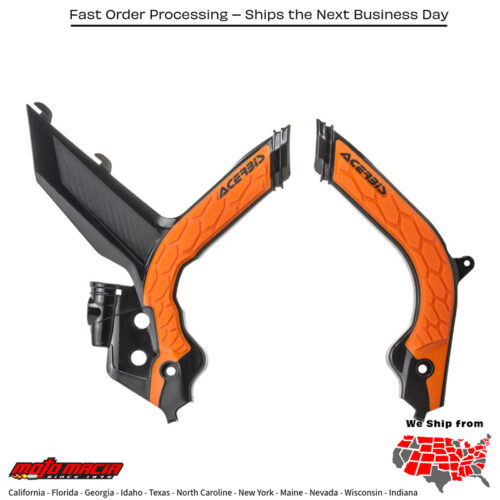 X-GRIP FRAME GUARDS BLACK/ORANGE KTM 500 EXC-F 2020-2023 KTM 500 XCF-W 2020-2022 KTM 350 XCF-W 2020-2022 KTM 300 XC-W TPi 2020-2023 KTM 250 XC-W TPi 2020-2023 KTM 150 XC-W TPi 2020-2023 KTM 350 EXC-F 2020-2023 KTM 450 EXC-F 2020-2023 KTM 150 XC-W 2023-2023