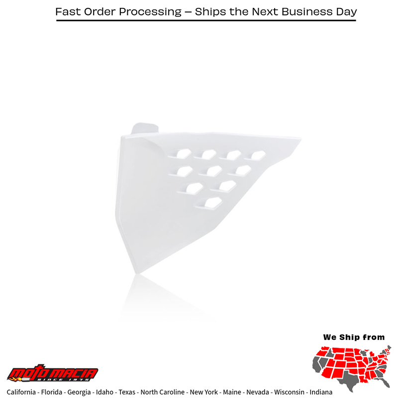 AIRBOX COVER VENTED WHITE KTM 350 XCF-W 2020-2022 KTM 450 XC-F 2019-2022 KTM 500 XCF-W 2020-2022 KTM 500 EXC-F 2020-2023 KTM 350 EXC-F 2020-2023 KTM 450 EXC-F 2020-2023 KTM 450 SX-F 2019-2022 KTM 350 SX-F 2019-2022 KTM 250 SX-F 2019-2022 KT