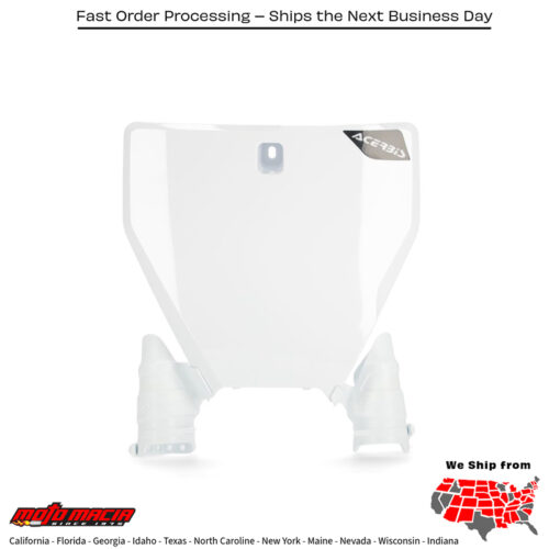 FRONT NUMBER PLATE WHITE Husqvarna TC 250 2019-2022 Husqvarna TC 125 2019-2022 Husqvarna FC 250 2019-2022 Husqvarna FC 350 2019-2022 Husqvarna FC 450 2019-2022