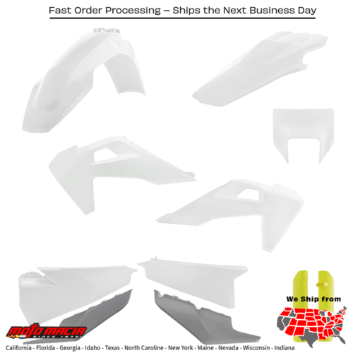 FULL PLASTIC KIT HUS ORIGINAL '22 Husqvarna TE 300i FE 250 FE 350 FE 450 FE 501 TE 250i TE 150 FE 350S FE 501S TE 150i TE 300i Rockstar Edition 2020-2023