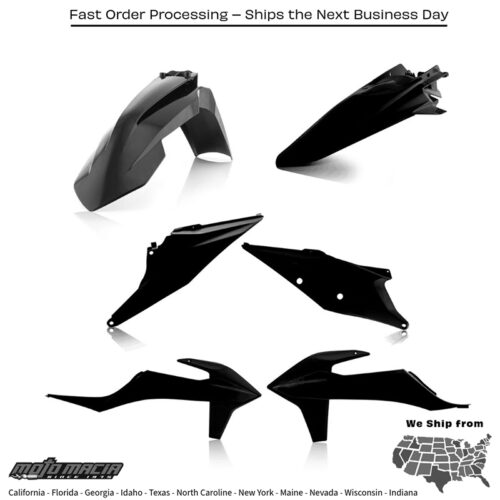 PLASTIC KIT BLACK KTM 500 EXC-F 350 EXC-F 450 EXC-F 250 EXC-F 300 EXC 250 EXC 2020-2023