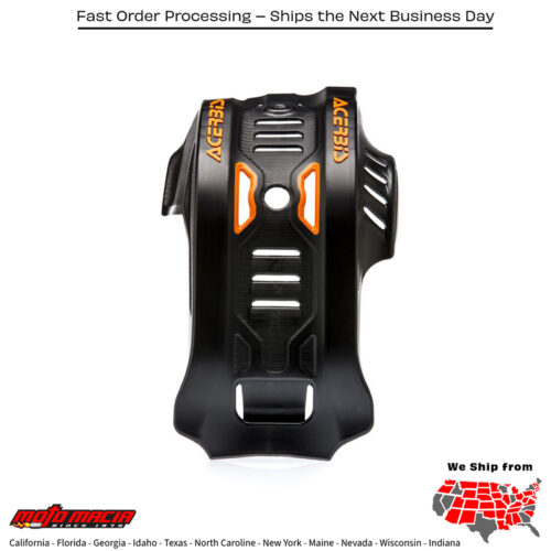 ACERBIS Skid Plate (protector de carter) BLACK/ORANGE KTM 500 EXC-F 20-23 KTM 500 XCF-W 20-22 KTM 450 EXC-F 20-23 KTM 450 XCF-W 23-23 KTM 500 EXC-F 2020-2023 KTM 500 XCF-W 2020-2022 KTM 450 EXC-F 2020-2023 KTM 450 XCF-W 2023-2023