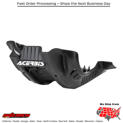 ACERBIS Skid Plate (protector de carter) W/LINKAGE GUARD BLACK/WHITE HUSQVARNA FE 250 20-23 HUSQVARNA FE 350 20-23 HUSQVARNA FE 250 2020-2023 HUSQVARNA FE 350 2020-2023