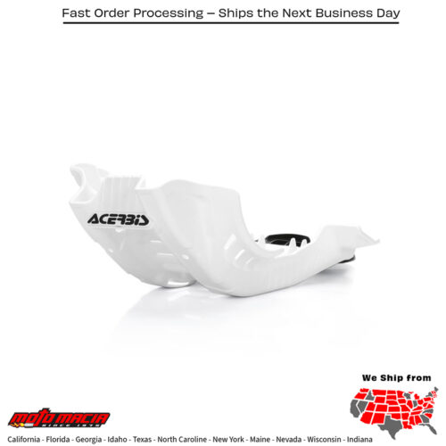 ACERBIS Skid Plate (protector de carter) W/LINKAGE GUARD WHITE/BLACK HUSQVARNA FE 250 20-23 HUSQVARNA FE 350 20-23 HUSQVARNA FE 250 2020-2023 HUSQVARNA FE 350 2020-2023
