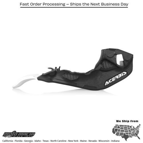 ACERBIS Skid Plate (protector de carter) W/LINKAGE GUARD BLACK/WHITE HUSQVARNA TE 300I 20-23 HUSQVARNA TE 250I 20-23 HUSQVARNA TE 300I 2020-2023 HUSQVARNA TE 250I 2020-2023