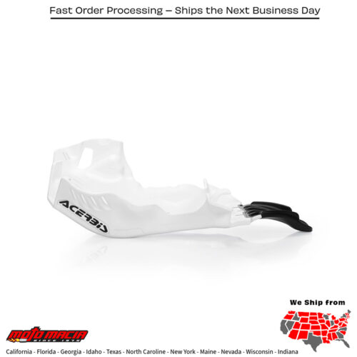 ACERBIS Skid Plate (protector de carter) W/LINKAGE GUARD WHITE/BLACK HUSQVARNA TE 300I 20-23 HUSQVARNA TE 250I 20-23 HUSQVARNA TE 300I 2020-2023 HUSQVARNA TE 250I 2020-2023