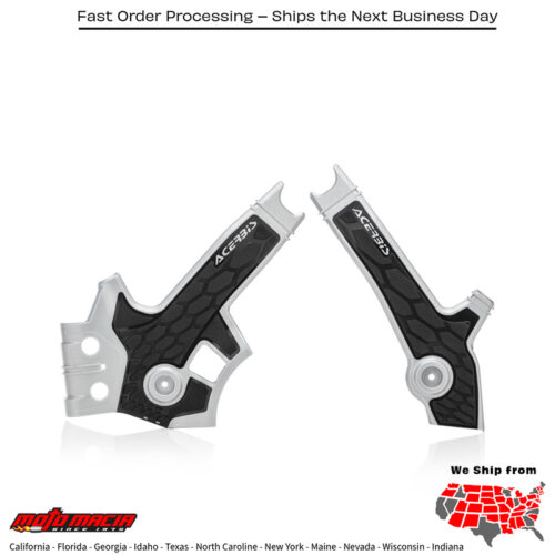 FRAME GUARD X-GRIP GREY/BLACK  Suzuki RM-Z450 2018-2023 Suzuki DR650SE 1996-2022 Suzuki DR650S 2015-2024