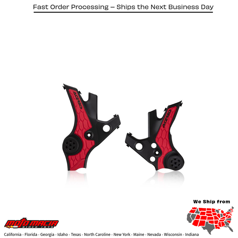 X-GRIP FRAME GUARD BLACK/RED Honda CRF1100L2 Africa Twin Adventure Sports 2020-2021 Honda CRF1100L2D Africa Twin Adventure Sports DCT 2020-2021 Honda CRF1100L Africa Twin 2020-2021 Honda CRF1100LD Africa Twin DCT 2020-2021