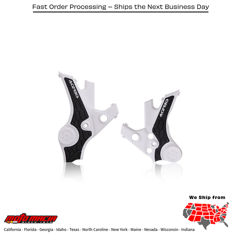X-GRIP FRAME GUARD WHITE/BLACK Honda CRF1100L2 Africa Twin Adventure Sports 2020-2021 Honda CRF1100L2D Africa Twin Adventure Sports DCT 2020-2021 Honda CRF1100L Africa Twin 2020-2021 Honda CRF1100LD Africa Twin DCT 2020-2021