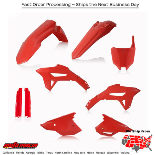 PLASTIC KIT- FULL  RED Honda CRF450R CRF250R CRF450R W.E. 2021-2024