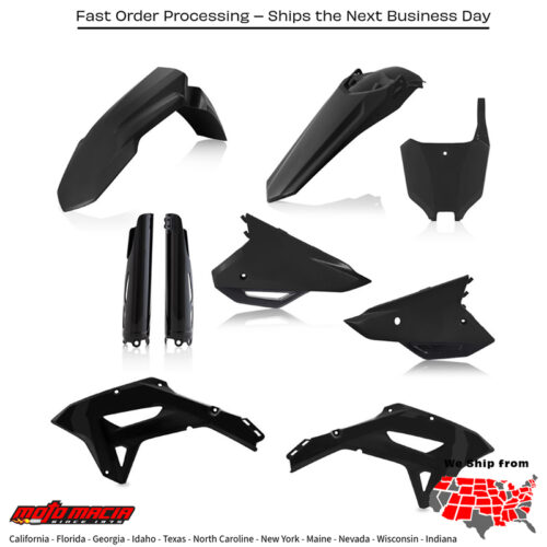 PLASTIC KIT- FULL  BLACK Honda CRF450RX CRF250RX 2021-2024