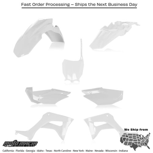 FULL PLASTIC KIT  WHITE Honda CRF110F 2019-2021
