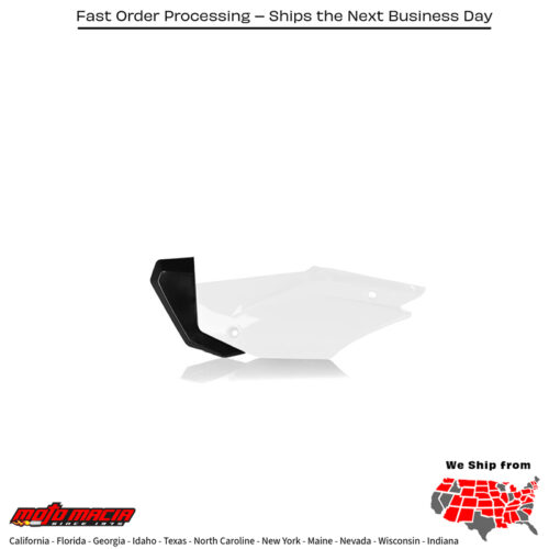 SIDE PANELS  WHITE/BLACK Honda CRF110F 2019-2025