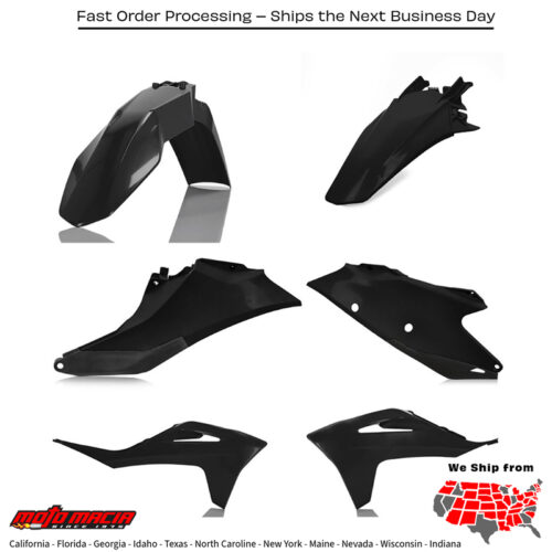 PLASTIC KIT GAS/KTM BLACK Gas Gas Gas-Gas MC 125 MC 250F MC 450F EX 250F EX 350F EX 450F EX 300 MC 250 MC 350F EX 250 2021-2023