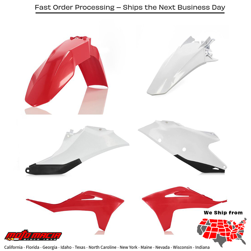 PLASTIC KIT GAS/KTM RED/WHITE Gas Gas Gas-Gas MC 125 MC 250F MC 450F EX 350F EX 450F EX 250F EX 300 MC 250 MC 350F EX 250 2021-2023