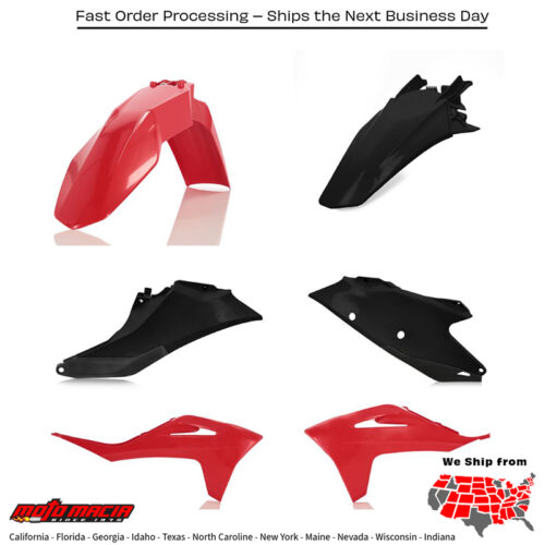 PLASTIC KIT GAS/KTM RED/BLACK Gas Gas Gas-Gas MC 125 MC 250F MC 450F EX 250F EX 350F EX 450F EX 300 MC 250 MC 350F EX 250 2021-2023
