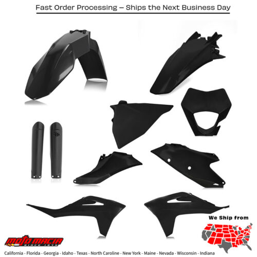 FULL PLASTIC KIT GAS BLACK Gas Gas Gas-Gas EC 300 EC 250 EC 250F EC 350F 2021-2023
