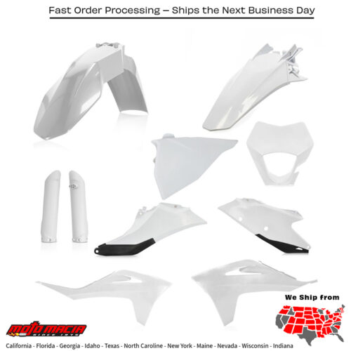FULL PLASTIC KIT GAS WHITE/BLACK Gas Gas Gas-Gas EC 300 EC 250 EC 250F EC 350F 2021-2023