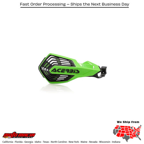 K-FUTURE HANDGUARD  GREEN/BLACK Kawasaki KX250X 2021-2023 Kawasaki KX250F 2021-2023 Kawasaki KX450X 2021-2023 Kawasaki KX450F 2019-2023