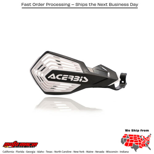 K-FUTURE HANDGUARD  BLACK/WHITE Honda CRF450R 2018-2020 Honda CRF450RX 2018-2020 Honda CRF250R 2018-2024 Honda CRF250RX 2019-2024 Honda CRF450R-S 2022-2022