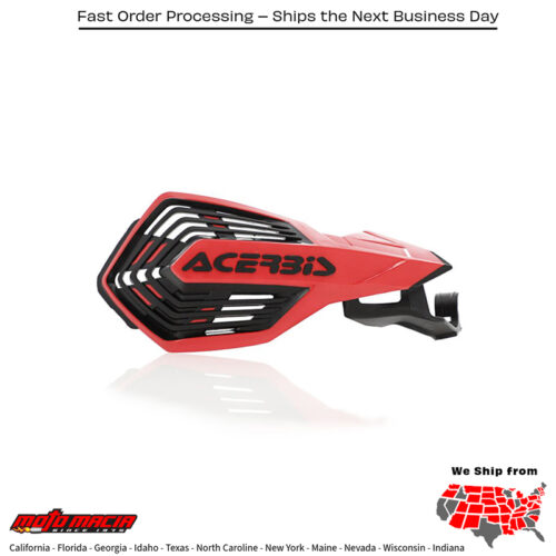K-FUTURE HANDGUARD  RED/BLACK Honda CRF450R 2018-2020 Honda CRF450RX 2018-2020 Honda CRF250R 2018-2023 Honda CRF250RX 2019-2023 Honda CRF450R-S 2022-2022