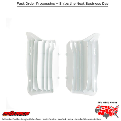 RADIATOR SHROUDS  WHITE Honda CRF450RX 2021-2024 Honda CRF450R 2021-2024 Honda CRF250R 2022-2024 Honda CRF250RX 2022-2024