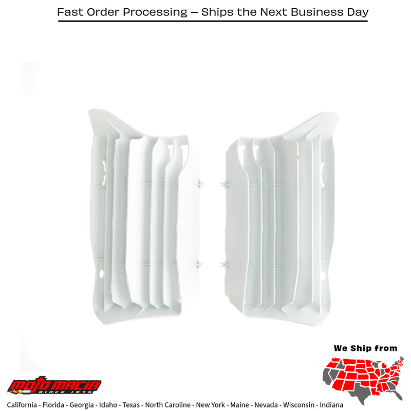 RADIATOR SHROUDS WHITE Honda CRF450RX 2021-2024 Honda CRF450R 2021-2024 Honda CRF250R 2022-2024 Honda CRF250RX 2022-2024
