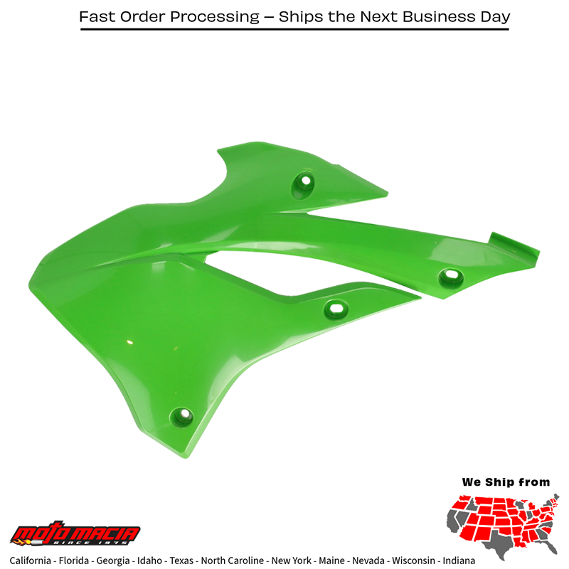 Radiator Shrouds Kawasaki Green Kx112 2022-2025 Kx85 2022-2025 - Image 2