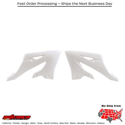 Radiator Shrouds Yamaha White Yz125 2022-2026 Yz250 2022-2026