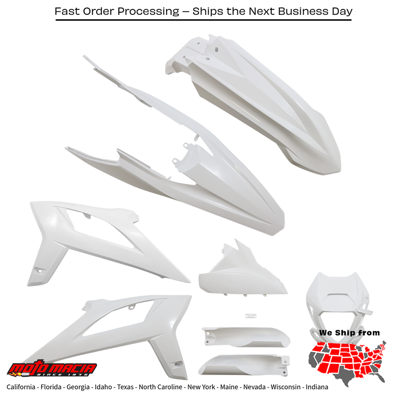 Full Plastic Kit Beta White 125 Rr (2t) 2020-2022 200 Rr (2t) 202